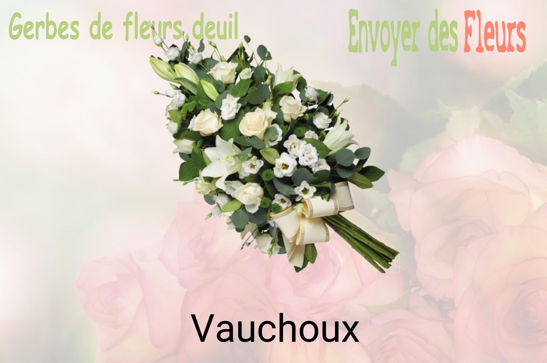 Gerbe de fleurs de deuil livrée à Vauchoux